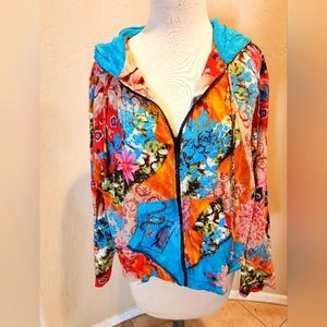 Vanity Collection Indonesia beaded sequin Zip Up hoody jacket XL